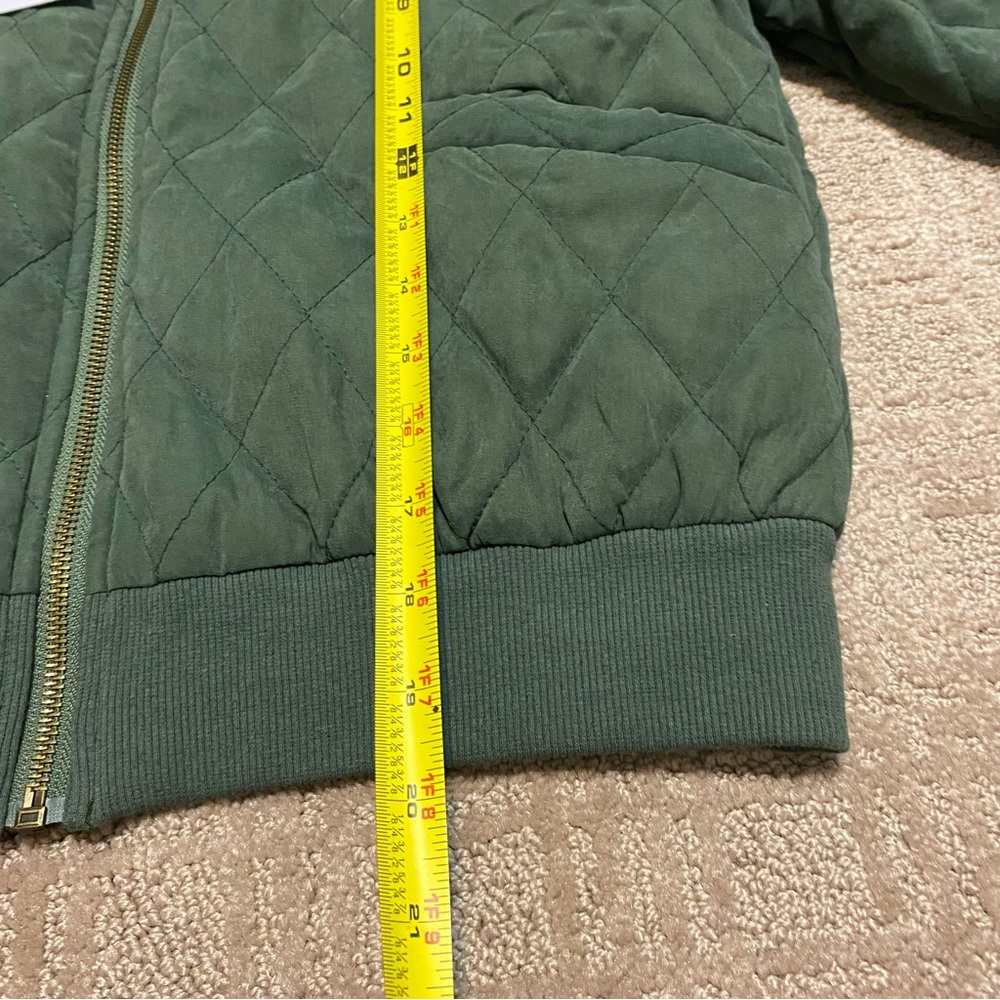 {Sage The Label} Green Quilted Bomber Jacket ~ Size XS - Picture 12 of 16